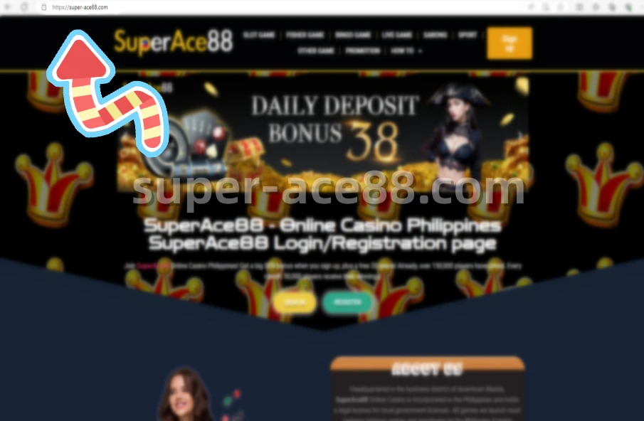 Step 1.Visit the official website of SuperAce88 Casino