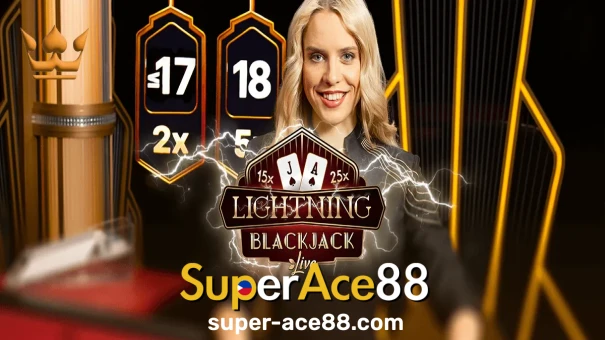 SuperAce88 presents to you our brand new exclusive live casino game, Lightning Blackjack!